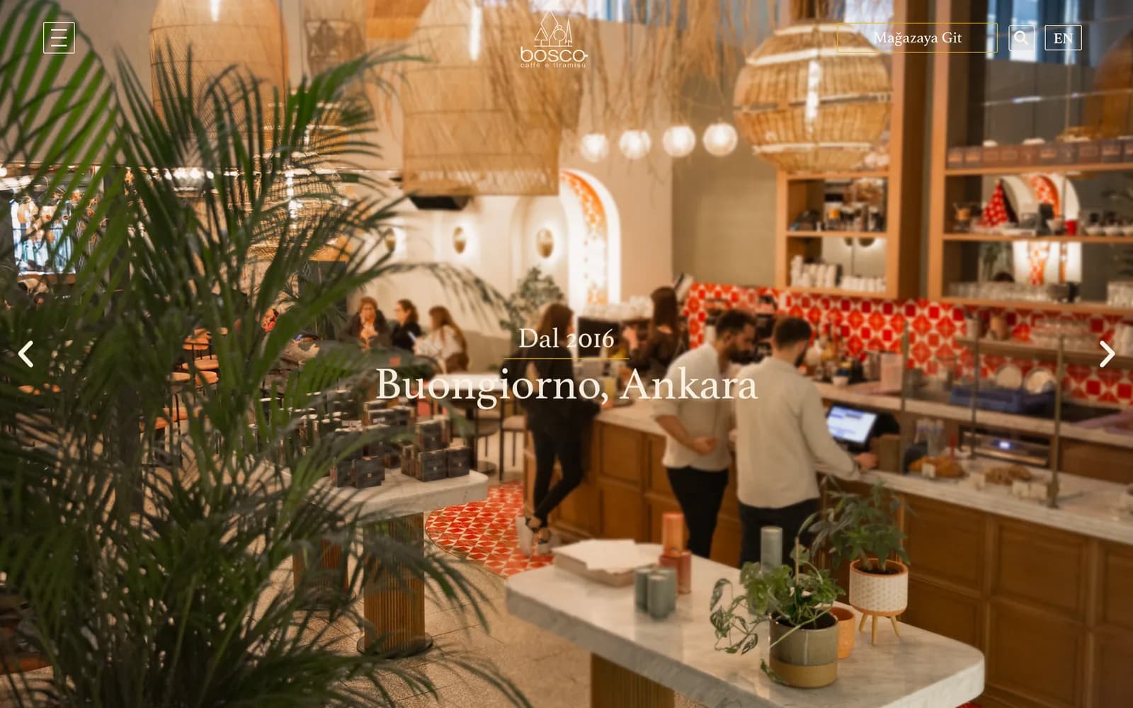 Bosco Cafe, Marka sitesi ve çok şubeli dijital QR menü sistemi