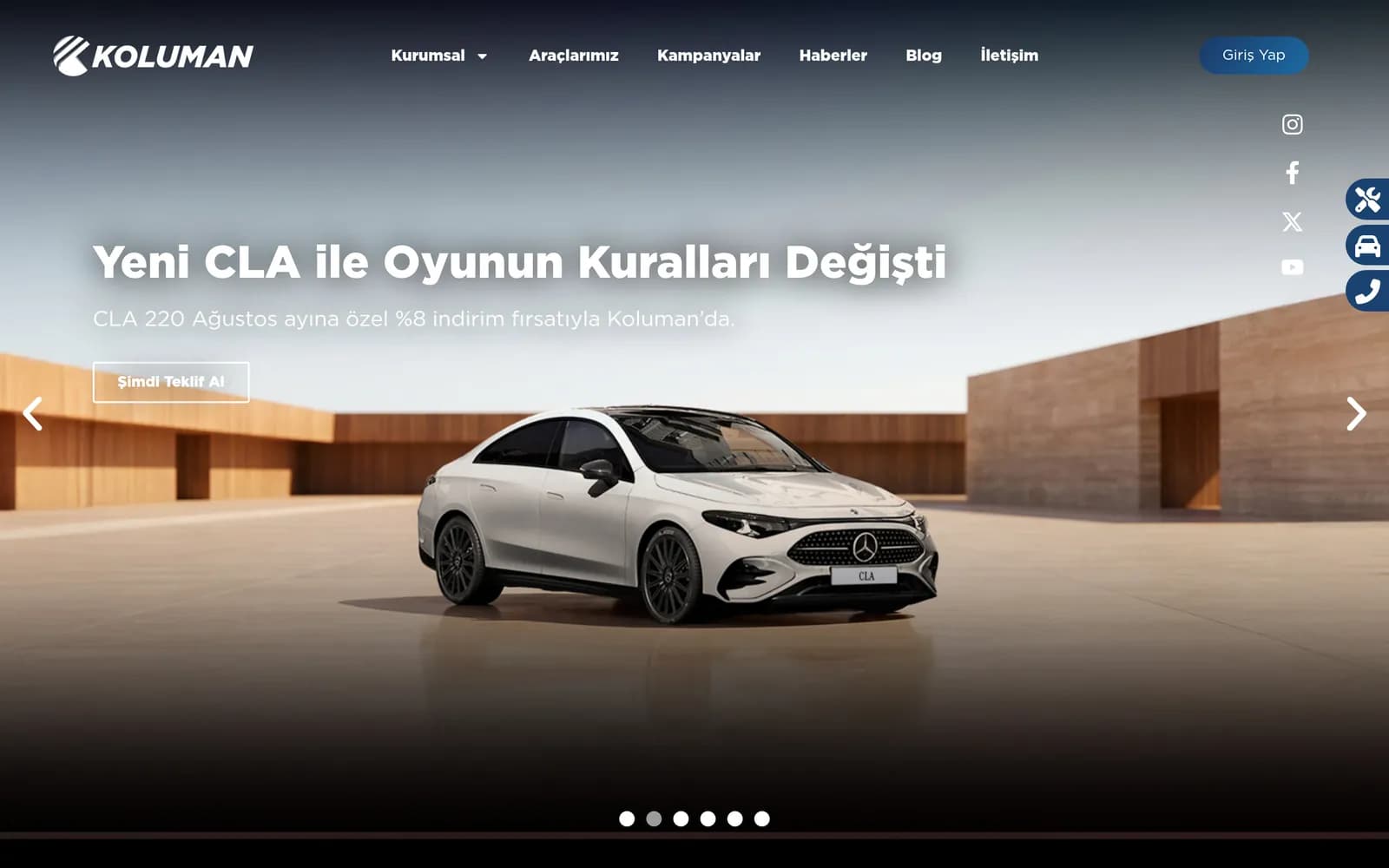 Koluman, Beş markanın siteleri ve tek merkezden CRM entegrasyonu